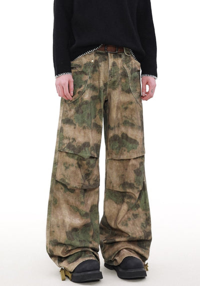 【MR nearly】Dark forest style camouflage design tuck-over pants  MR0140