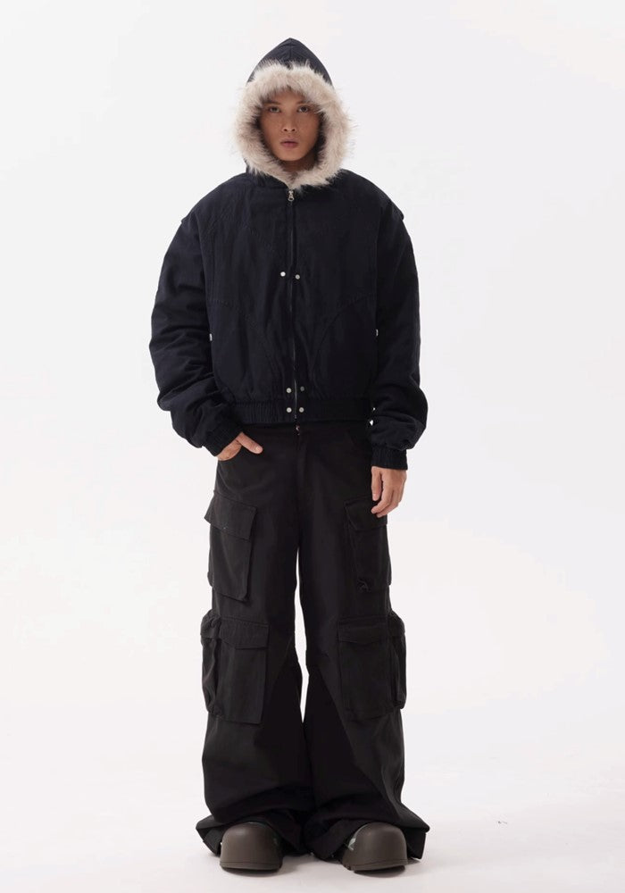 【BTSG】Wide style silhouette multi-pocket cargo design pants  BS0048