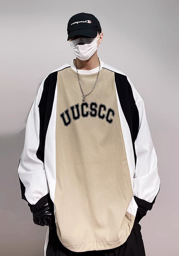 【UUCSCC】Front brand design balance color sweatshirt  US0072