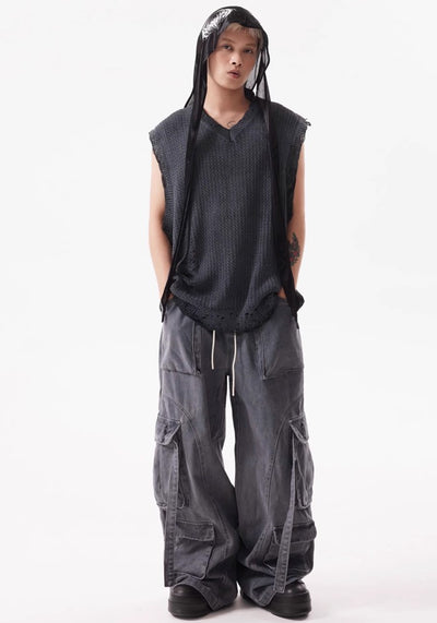 【BTSG】Basic stitch design dull color denim pants  BS0040