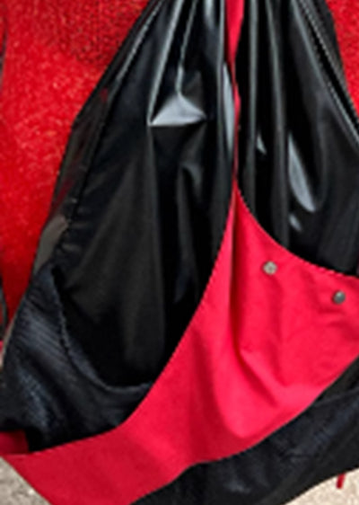 【Antiphase】 Red and black color wave design backpack  AP0009