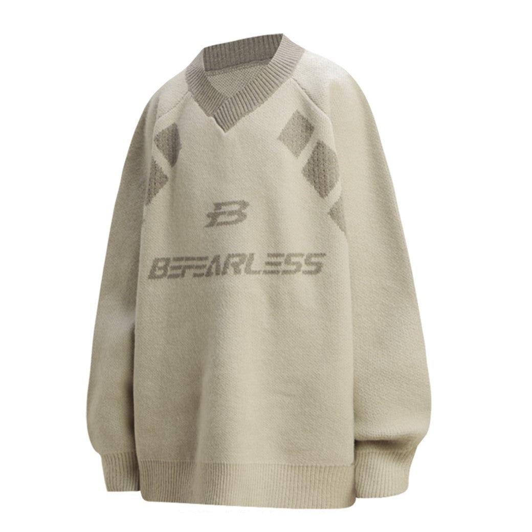 【NIHAOHAO】Gaming casual design balanced color sporty knit sweater  NH0172