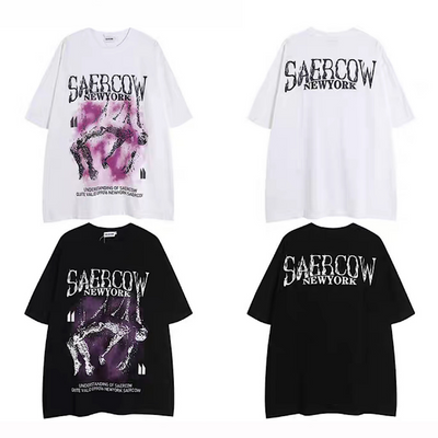 【NIHAOHAO】Out-of-body darkness design worm short sleeve T-shirt   NH0103
