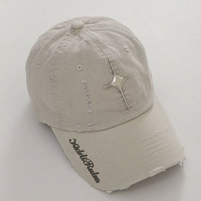 Random distressed dull base cross point cap  HL3068