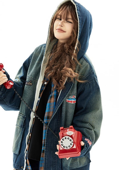 【H GANG X】Dull wash grunge denim style over jacket  HX0105