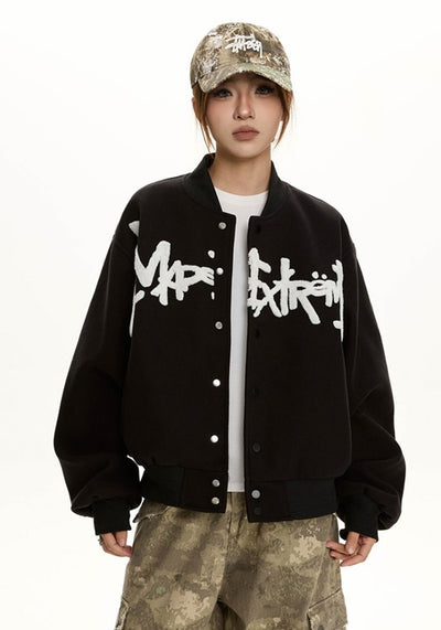 【Apocket】Front paint initial design blouson style jacket  AK0039