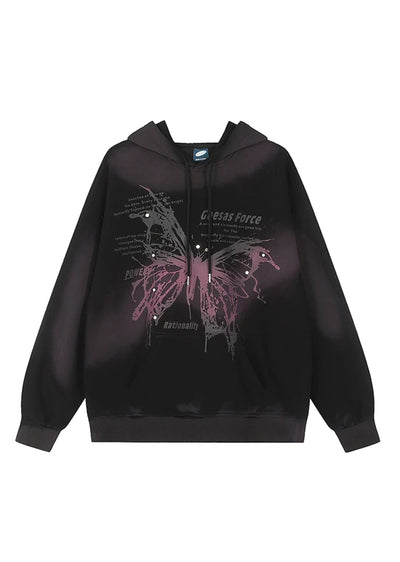 【CEDY】Double color design dark subculture over hoodie  CD0052