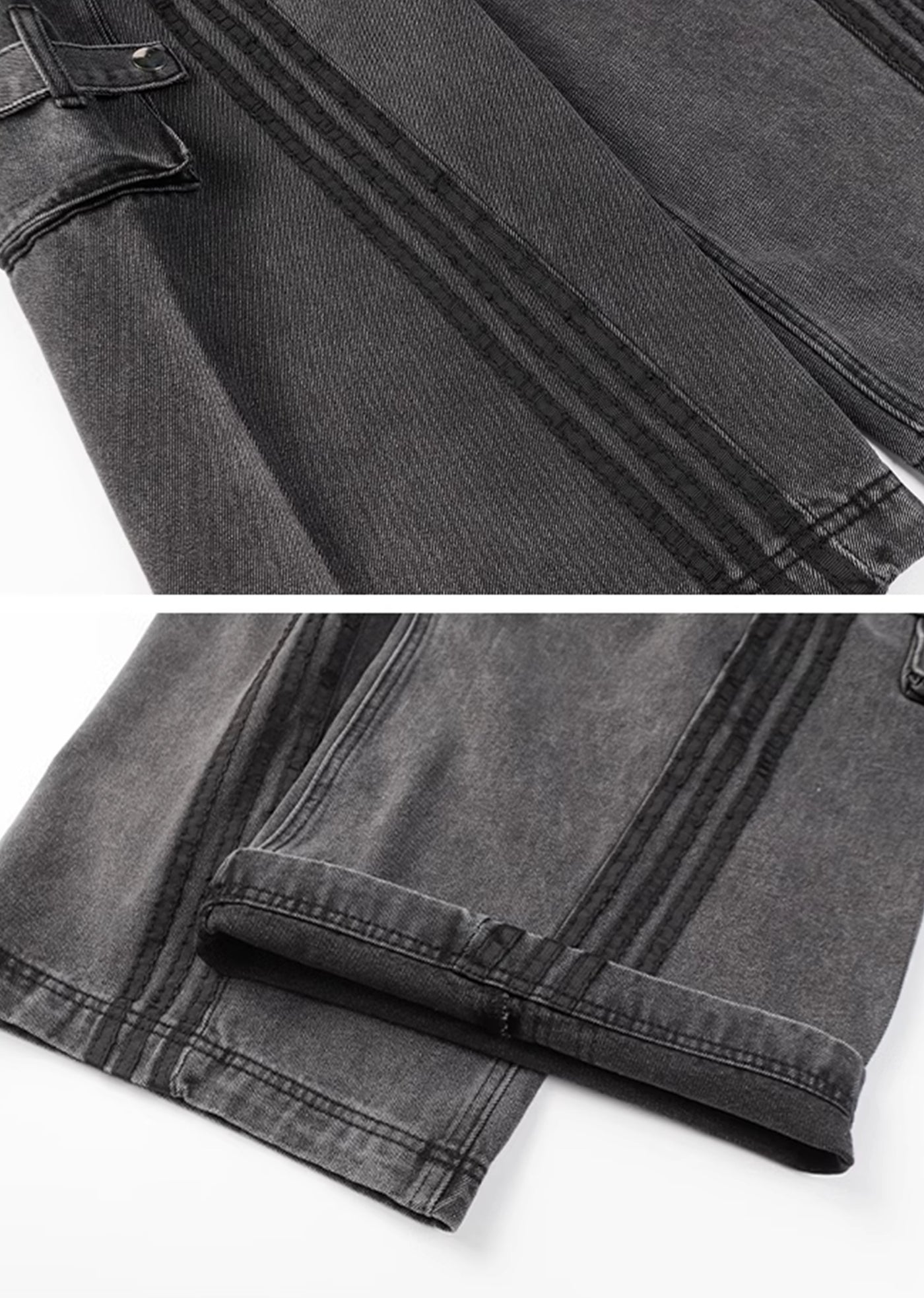 【VINMUK】Side line pocket design gray color denim pants  VM0011