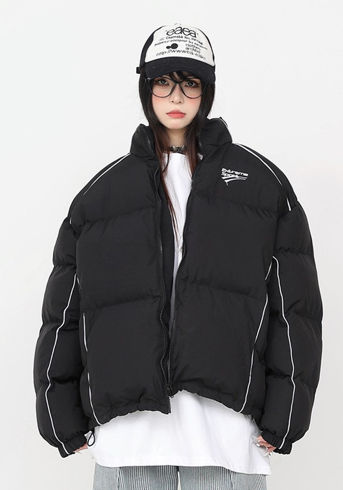 【CEDY】Simple logo design silhouette basic down jacket  CD0063