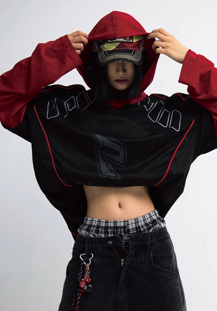 【People Style】Casual sporty vivid color initial logo design hoodie  PS0039