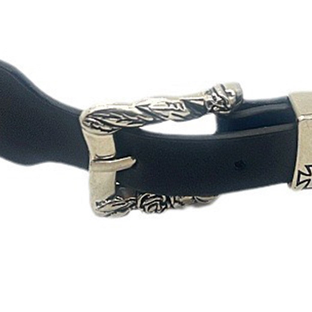 cross design leather belt y2k