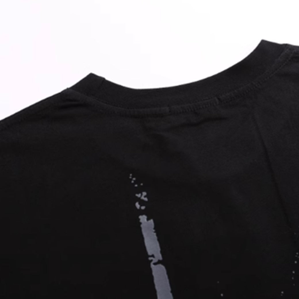 [VEG Dream] Distortion Initial Black Coloring Oredo Basic Short Sleeve T-Shirt VD0234