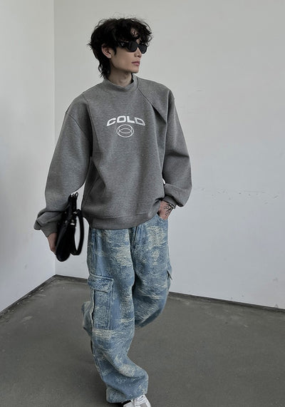 【SOULWORKER】Initial logo front design basic style sweatshirtc  SW0042