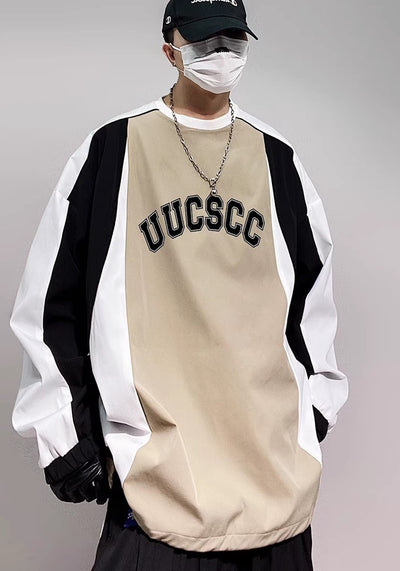 【UUCSCC】Front brand design balance color sweatshirt  US0072