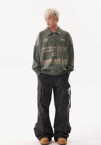 【BTSG】Slim silhouette side suspender silhouette cargo pants  BS0046