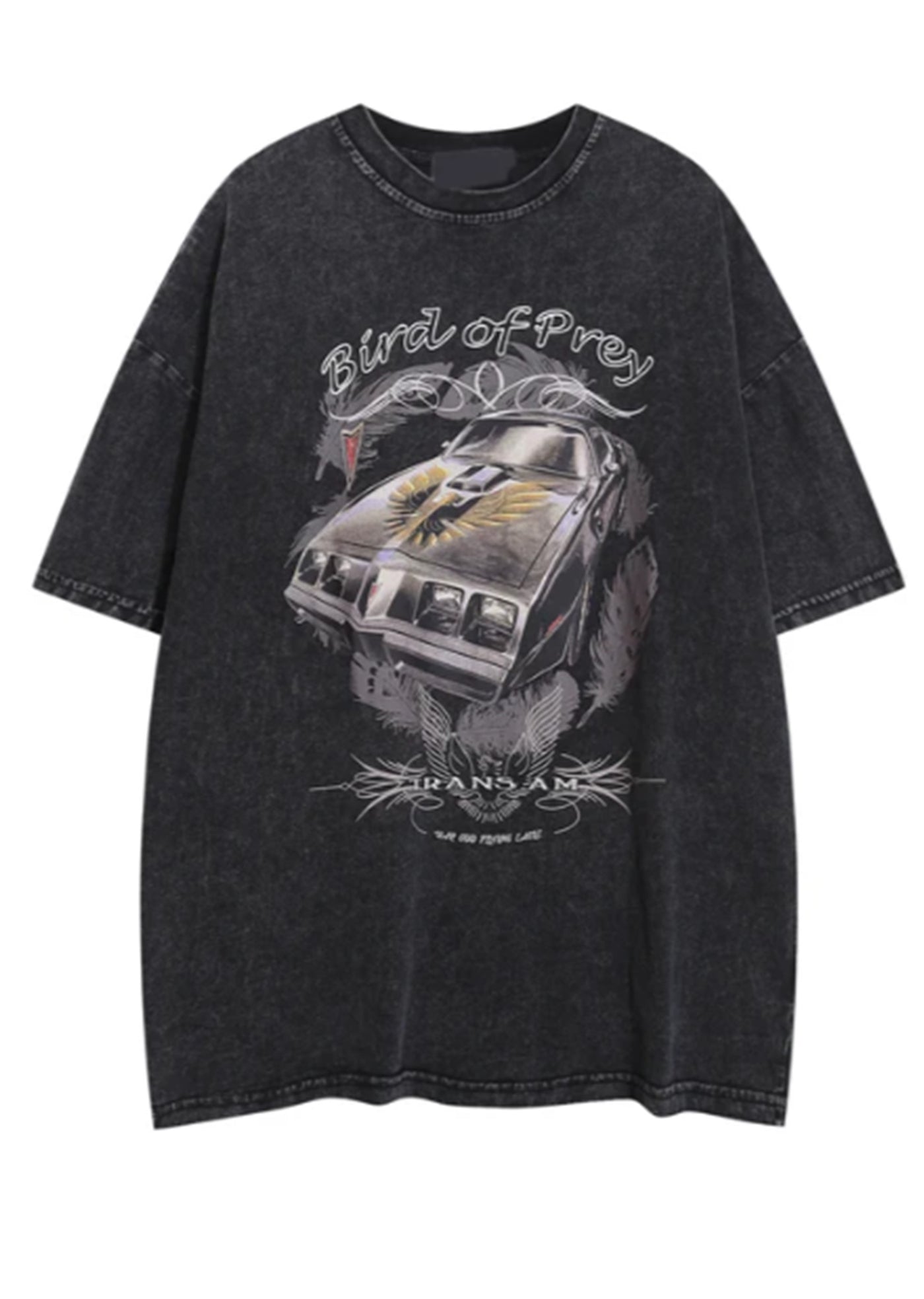 [H GANG X] Dull American casual style illustration design over silhouette short sleeve T-shirt HX0033