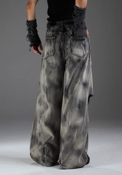 【NOMANIAI 】Fully remade distressed wash design denim setup  NA0011