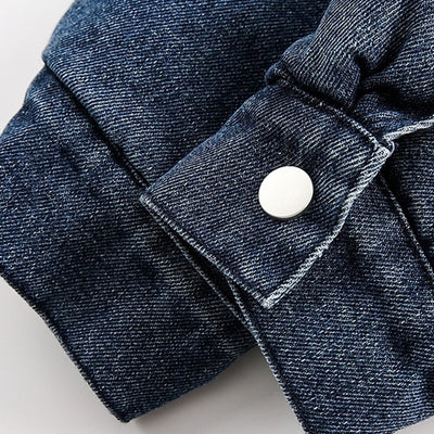 【NIHAOHAO】Double pocket design mohair point denim jacket  NH0182