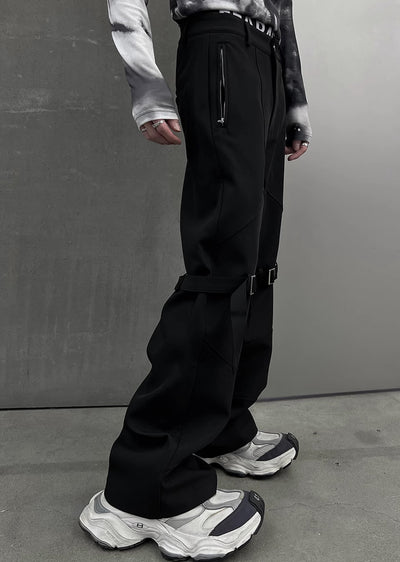 【SOULWORKER】High belt gimmick design wide silhouette overpants  SW0020