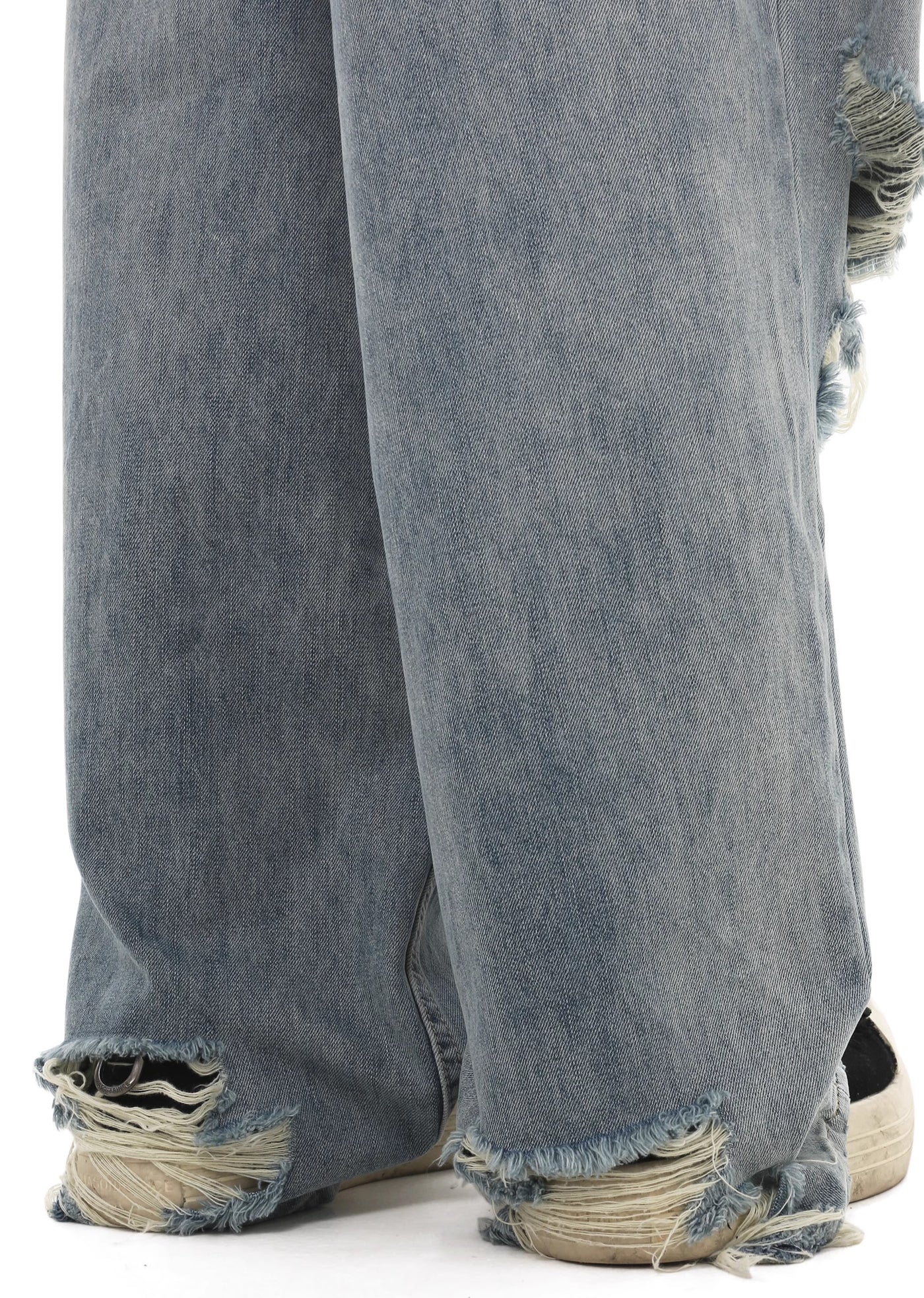 【GIBBYCNA】Navy blue distressed denim pants  GC0011