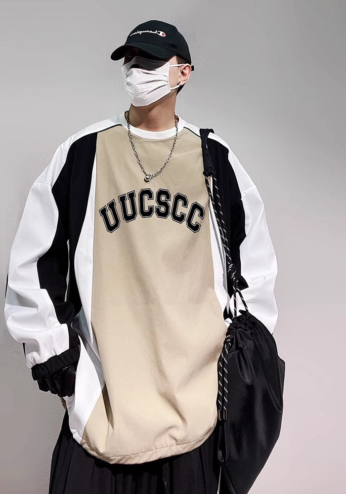 【UUCSCC】Front brand design balance color sweatshirt  US0072