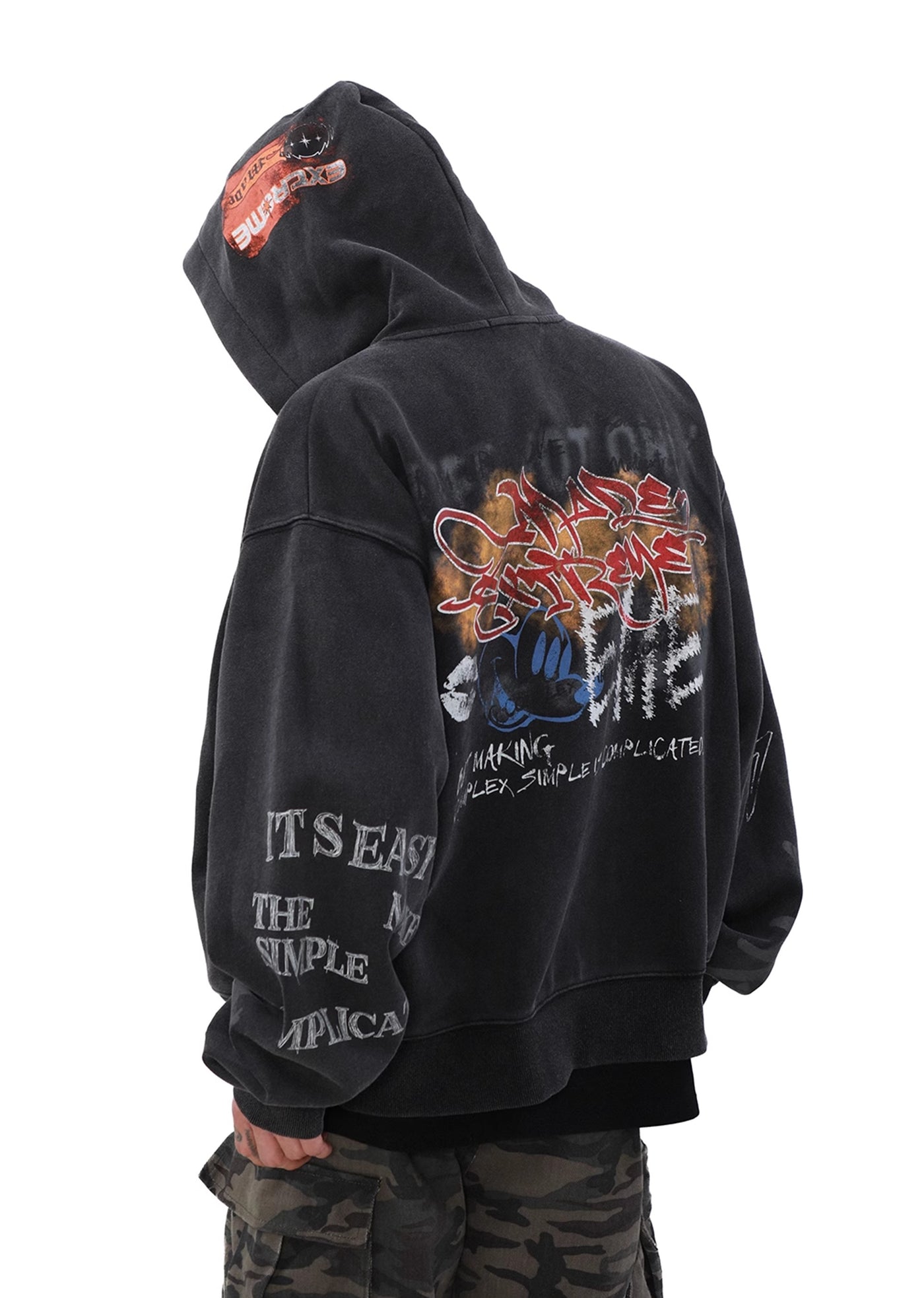 【MR nearly】Myriad Illustrations Active Design Full Zip Dull Hoodie  MR0133