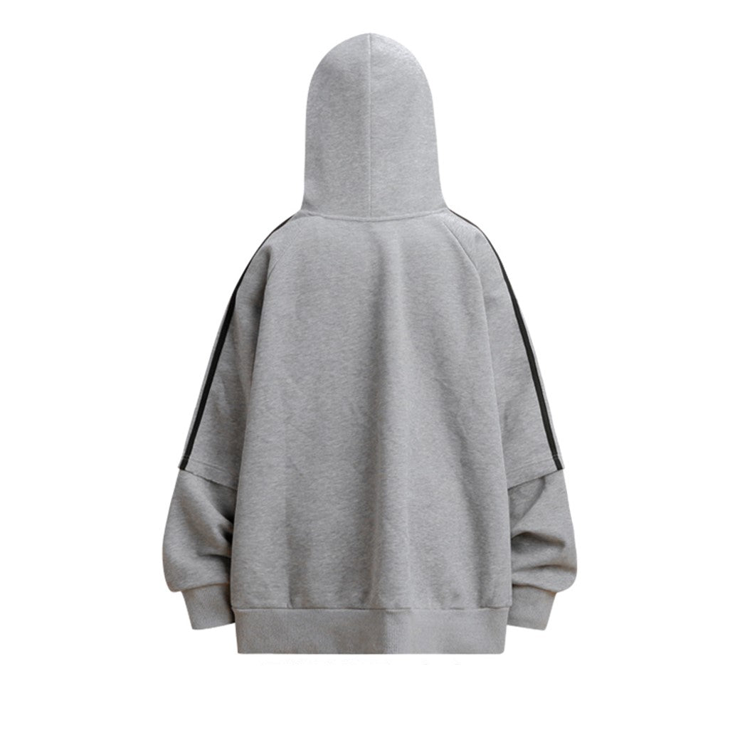 【NIHAOHAO】Oversized sideline design basic hoodie  NH0168