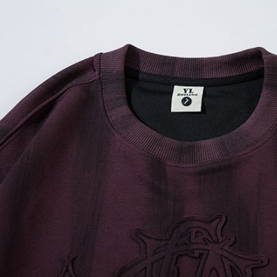 【NIHAOHAO】Cross subculture design logo double collar loose sweatshirt  NH0177