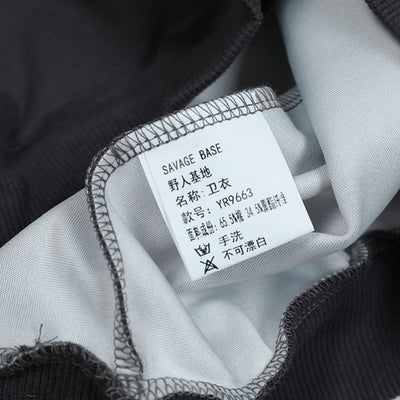 【NIHAOHAO】Double zip design wave silhouette dark hoodie  NH0185