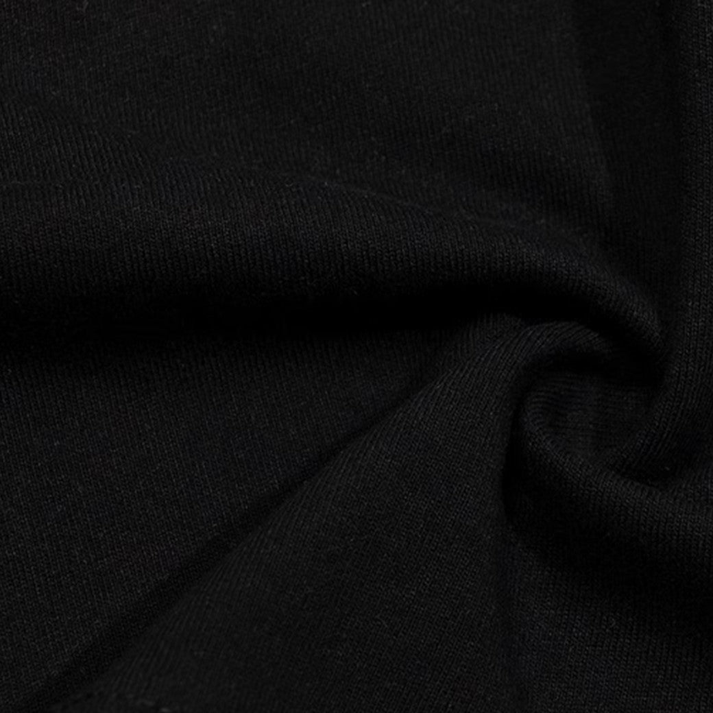 【NIHAOHAO】Band Street Illustration Style Black Short Sleeve T-Shirt  NH0141