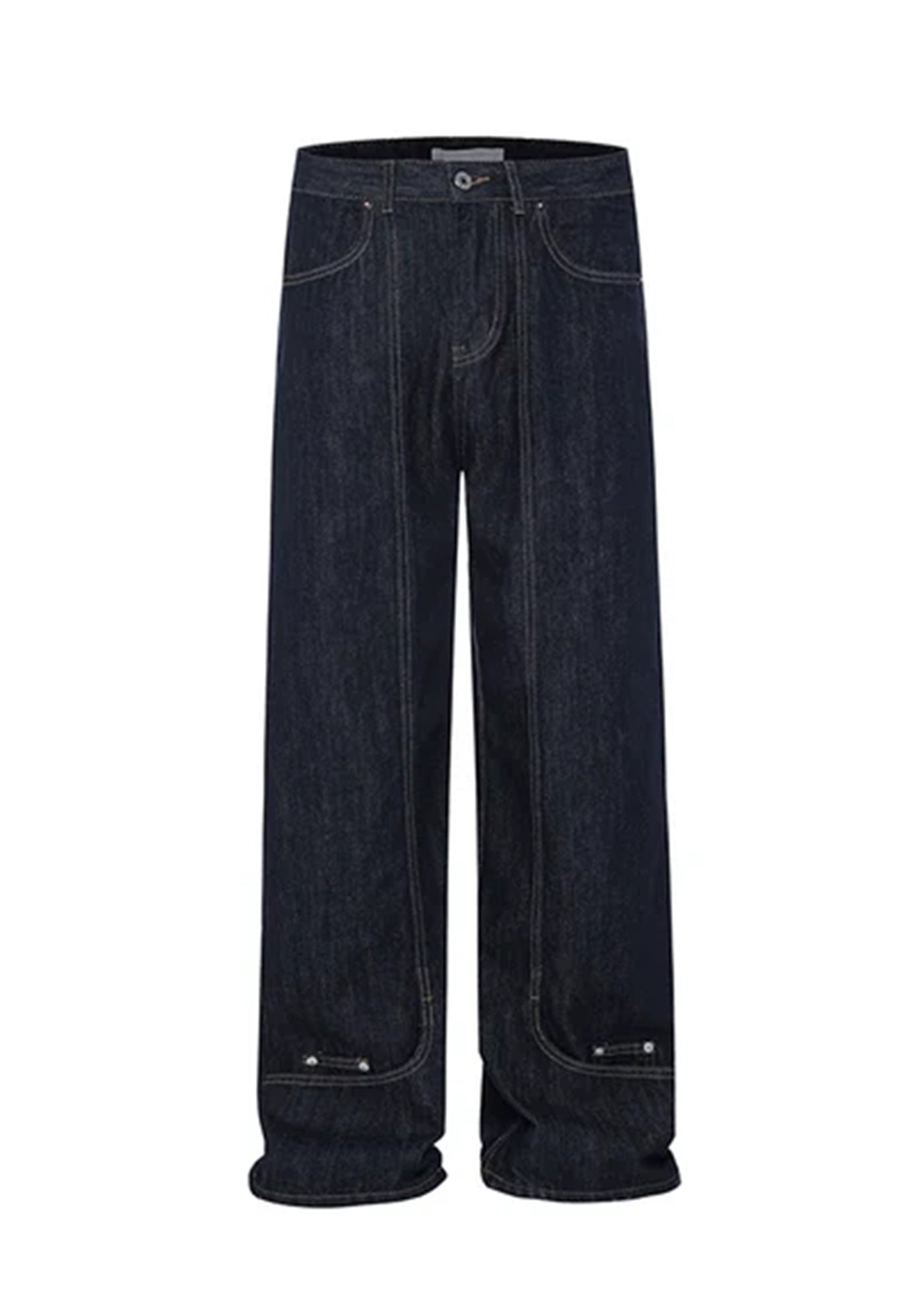 【MR nearly】Front center line design dark denim pants  MR0137