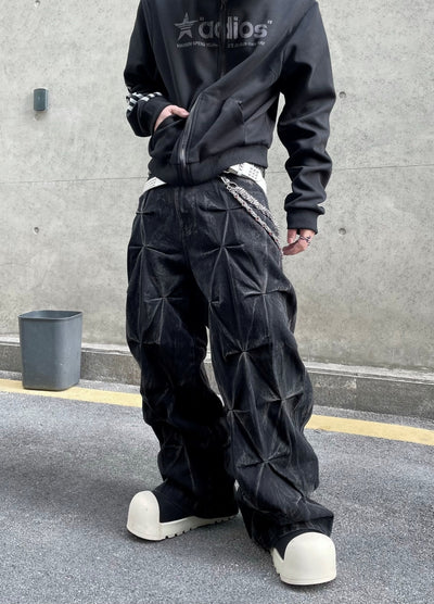 【DARKFOG】Gimmick Star Multi-Over Design Wide Pants  DF0056