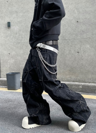 【DARKFOG】Gimmick Star Multi-Over Design Wide Pants  DF0056