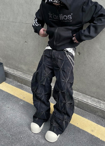 【DARKFOG】Gimmick Star Multi-Over Design Wide Pants  DF0056