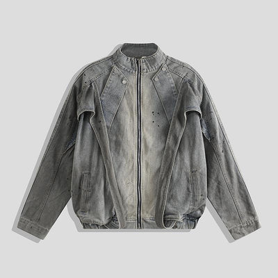 【BMOB】Wide gimmick silhouette dull vintage denim jacket  BM0003