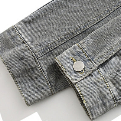 【BMOB】Wide gimmick silhouette dull vintage denim jacket  BM0003