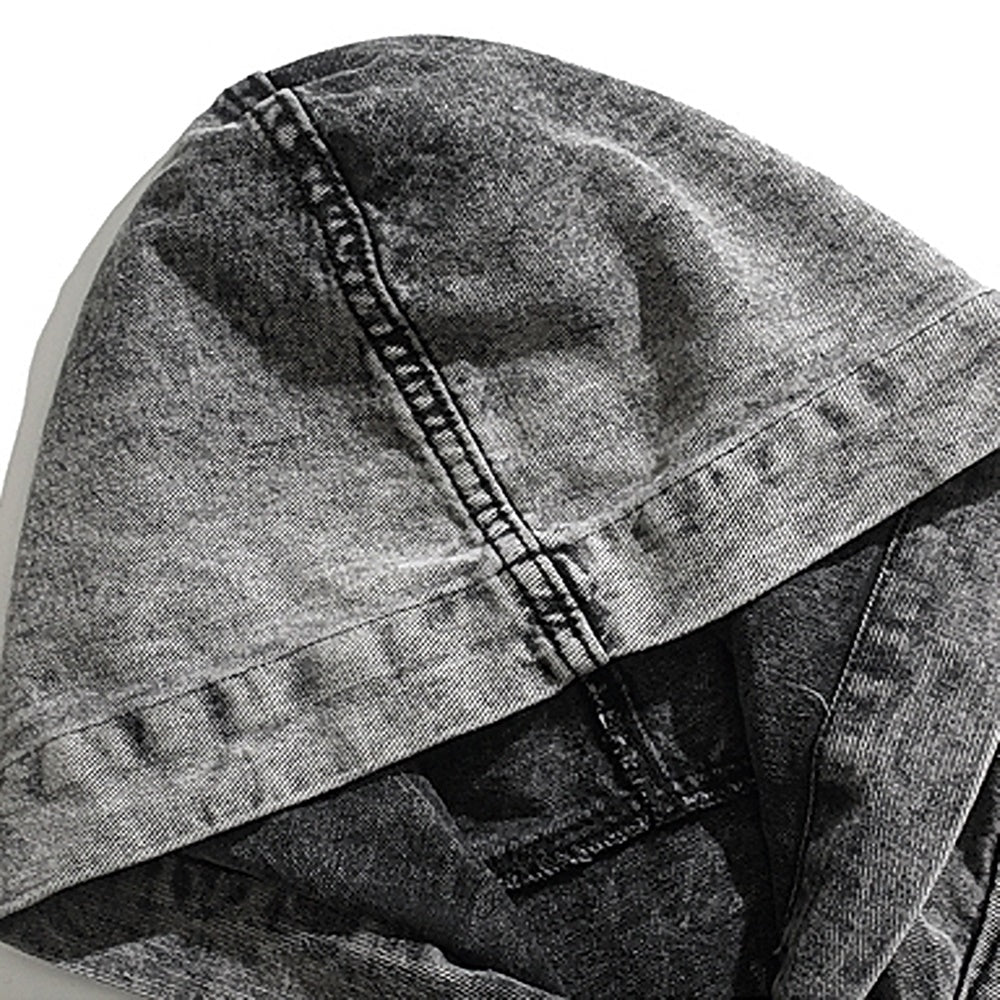 【BMOB】Vintage Grey Denim Style Hoodie Plus Jacket  BM0002