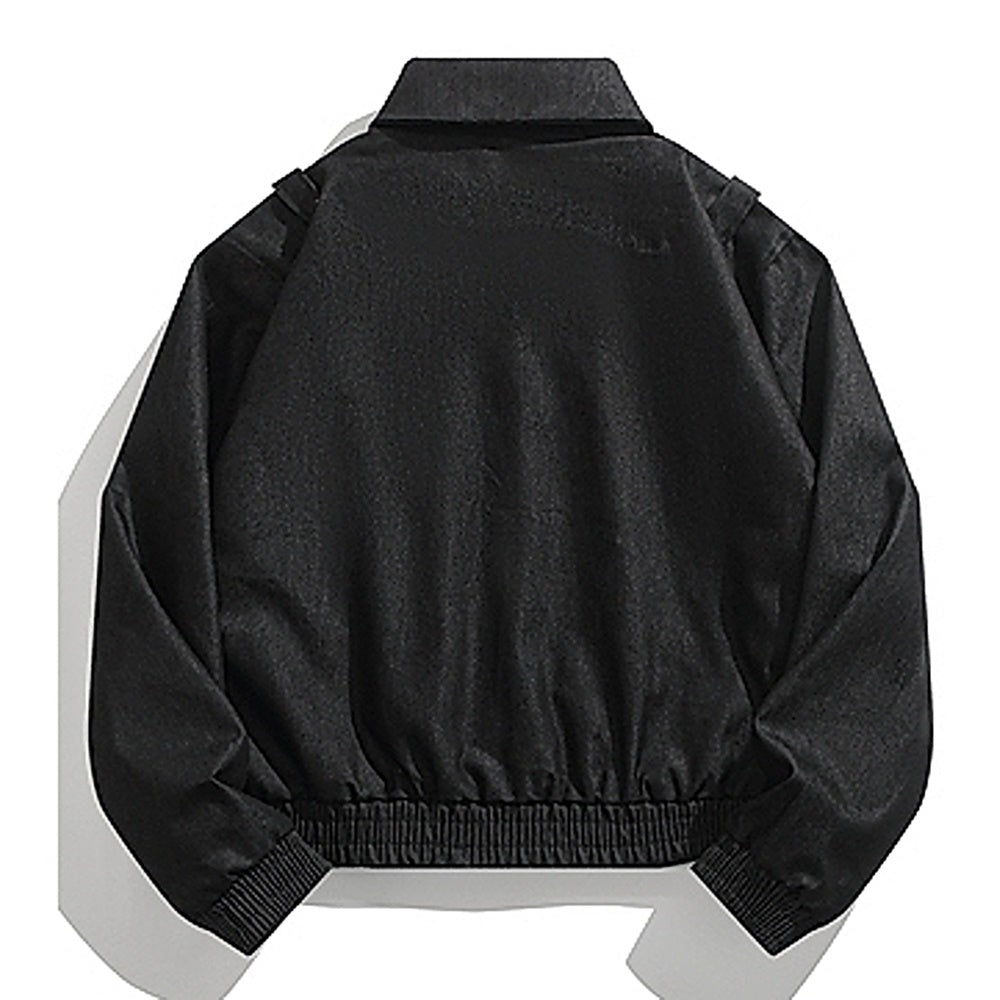 【BMOB】Gimmick design full zip black jacket  BM0009