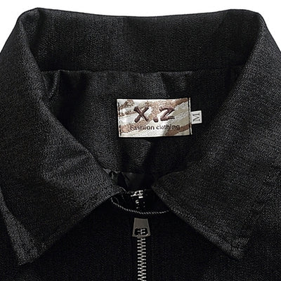 【BMOB】Gimmick design full zip black jacket  BM0009