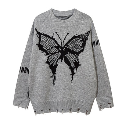 【k787】Summit middle stitching design butterfly knit  KL0001