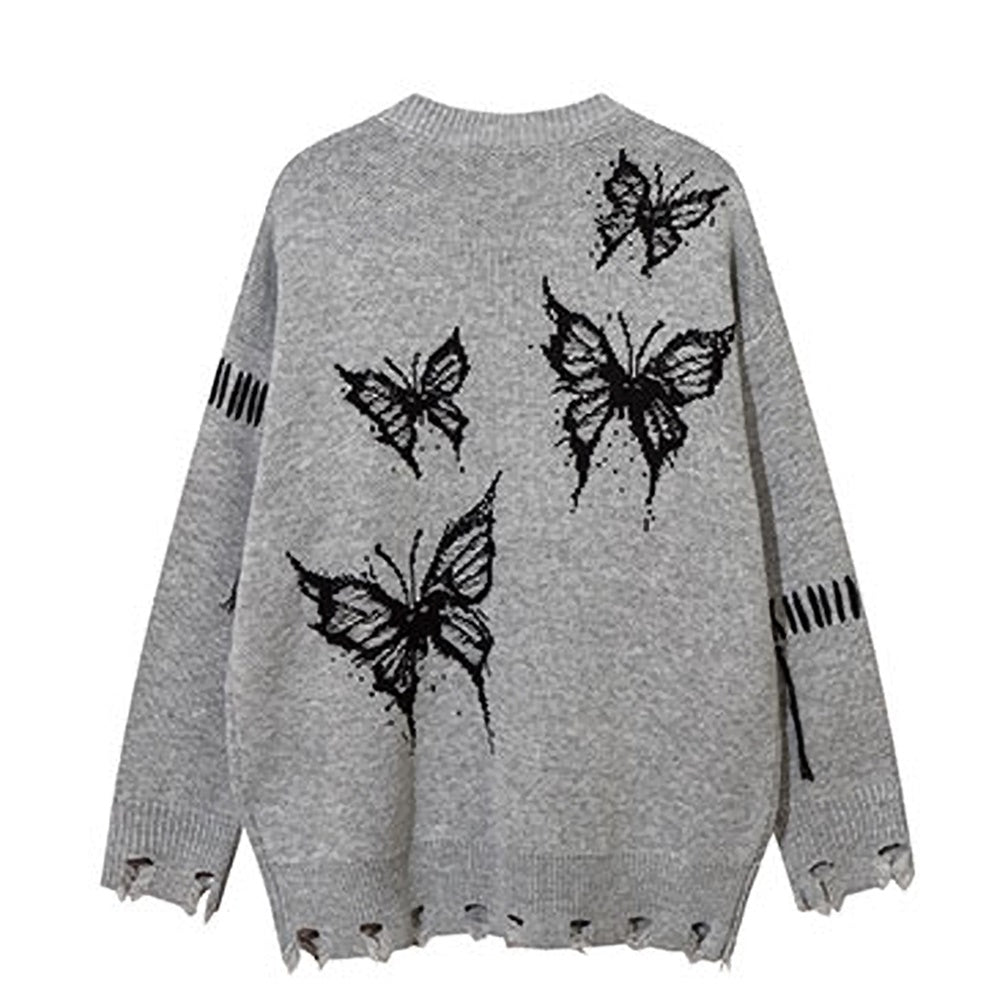 【k787】Summit middle stitching design butterfly knit  KL0001