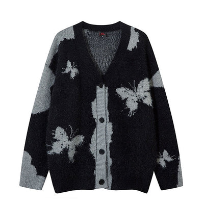 【k787】Dark design color butterfly style over cardigan  KL0003