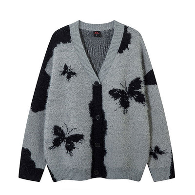 【k787】Dark design color butterfly style over cardigan  KL0003