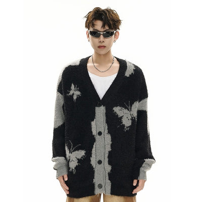 【k787】Dark design color butterfly style over cardigan  KL0003