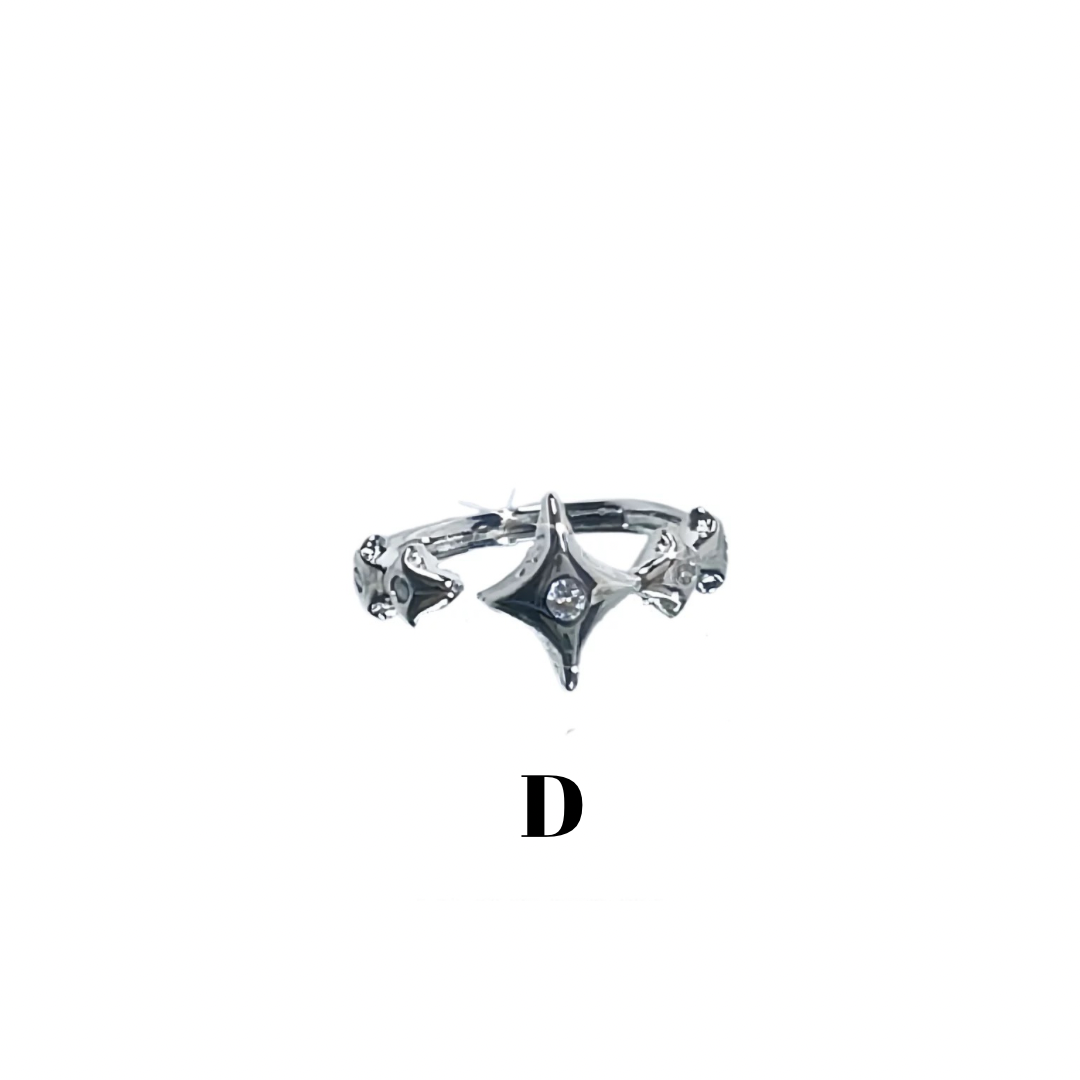 【CHEALIMPID】Cross gimmick unique design silver ring  CL0007