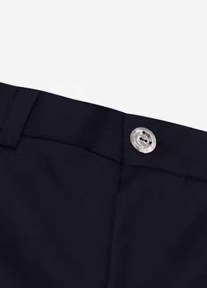 [Culture E] Step design silhouette mode blacking pants CE0097