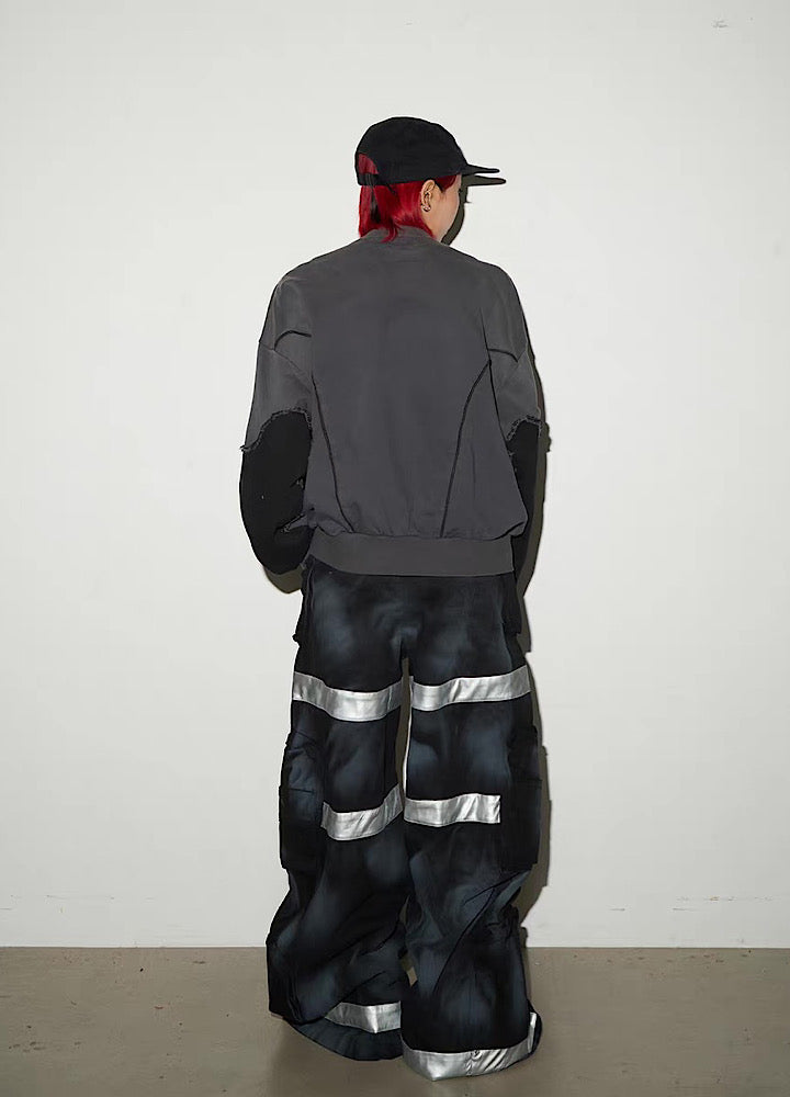 【MICHINNYON】Front cross design short length wide over sweatshirt  MY0058