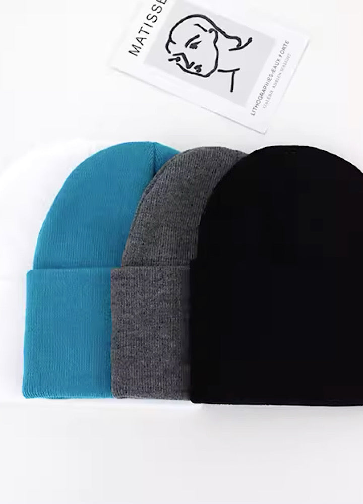 [9/18 new item] Normalized design simple taste knit hat HL2964