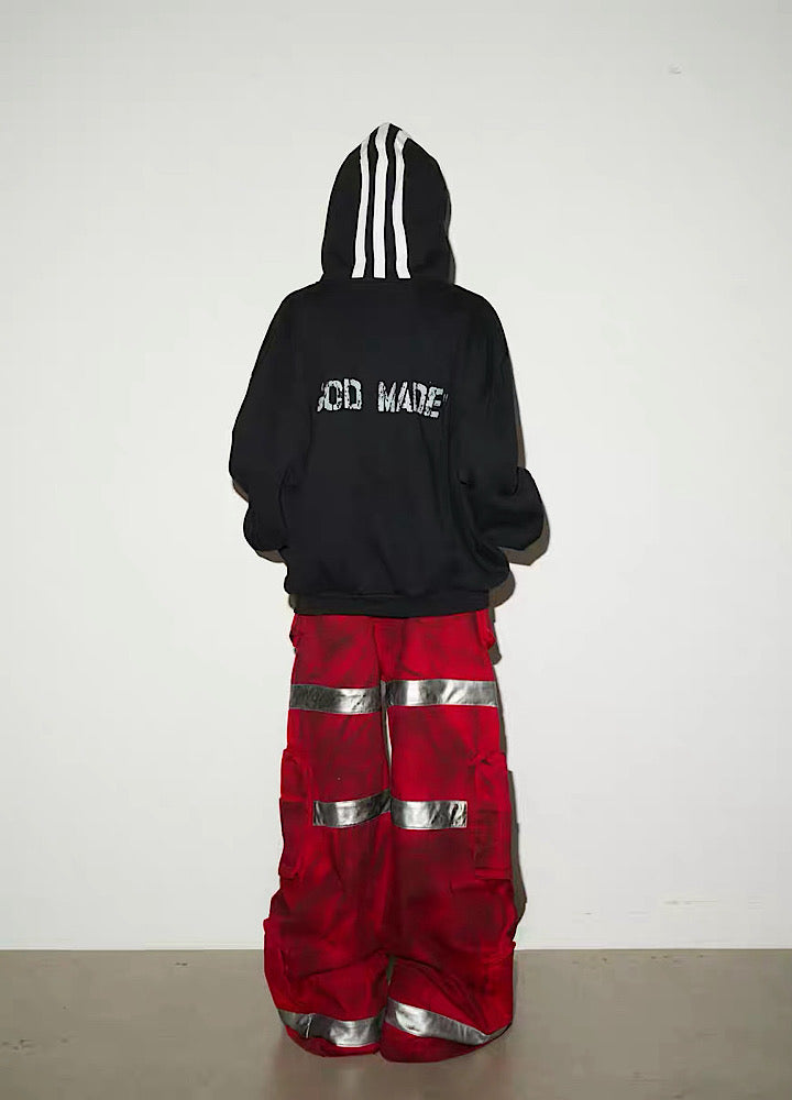 【MICHINNYON】Wide Over Big Hoodie Front Line Design Hoodie  MY0063