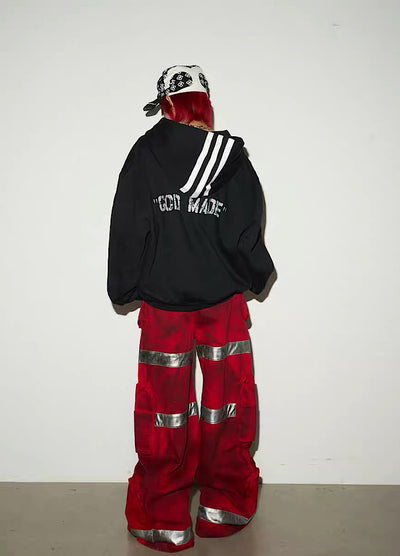 【MICHINNYON】Wide Over Big Hoodie Front Line Design Hoodie  MY0063